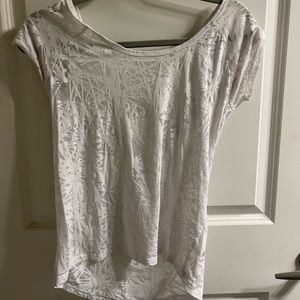 White workout or coverup top